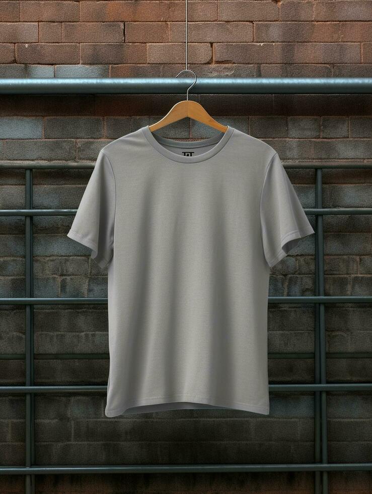 Professional Grey T-Shirt for Mockup Design Ai generated photo