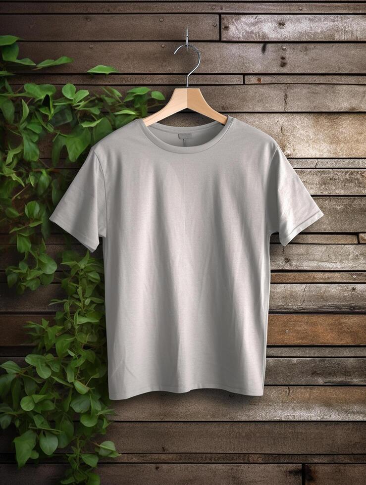 Professional Grey T-Shirt for Mockup Design Ai generated photo