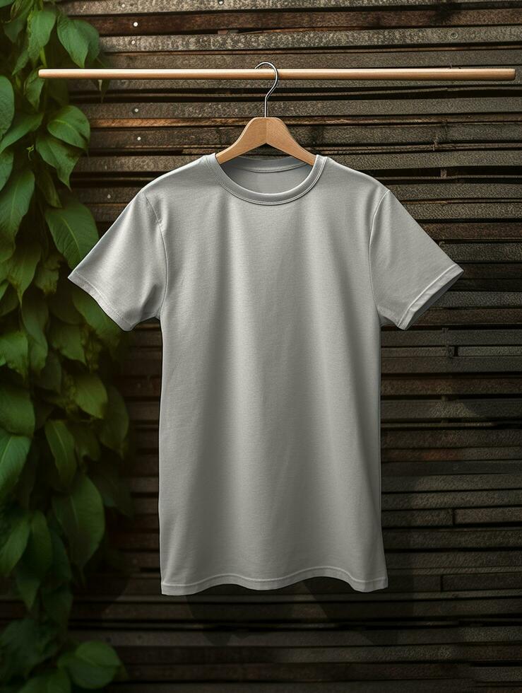 Professional Grey T-Shirt for Mockup Design Ai generated photo