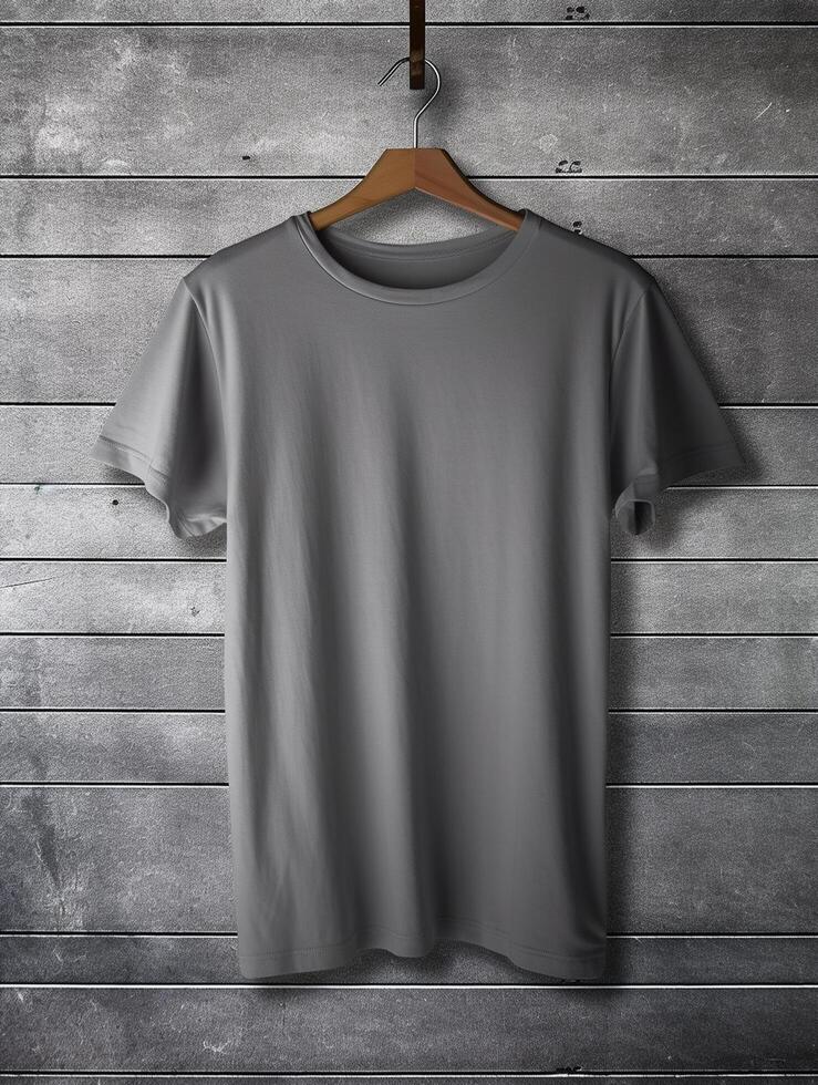 Professional Grey T-Shirt for Mockup Design photo