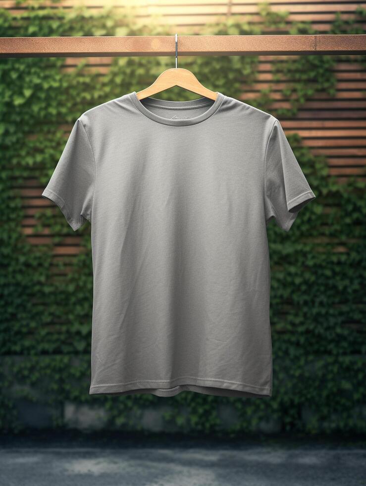 Professional Grey T-Shirt for Mockup Design Ai generated photo