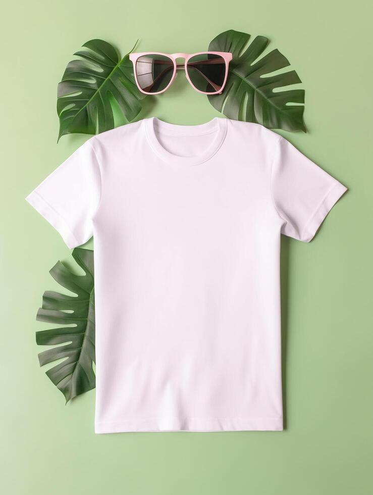 Professional White T-Shirt for Mockup Design Ai generated photo