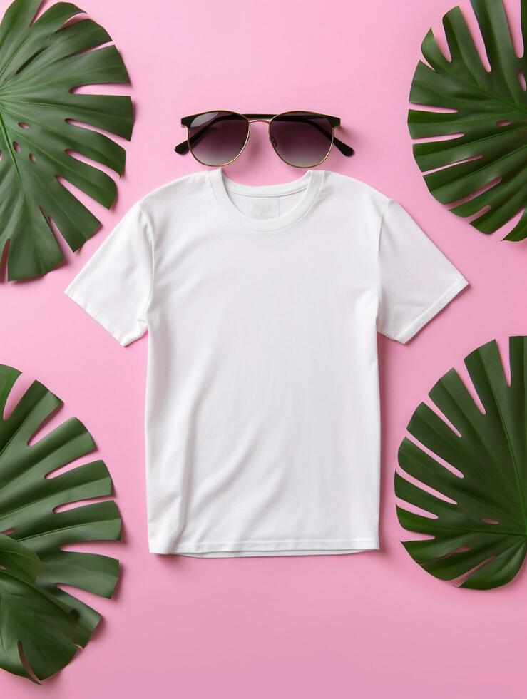 Professional White T-Shirt for Mockup Design Ai generated photo