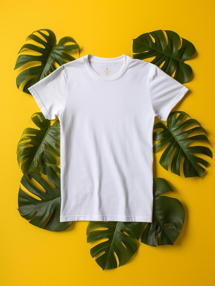 Professional White T-Shirt for Mockup Design photo