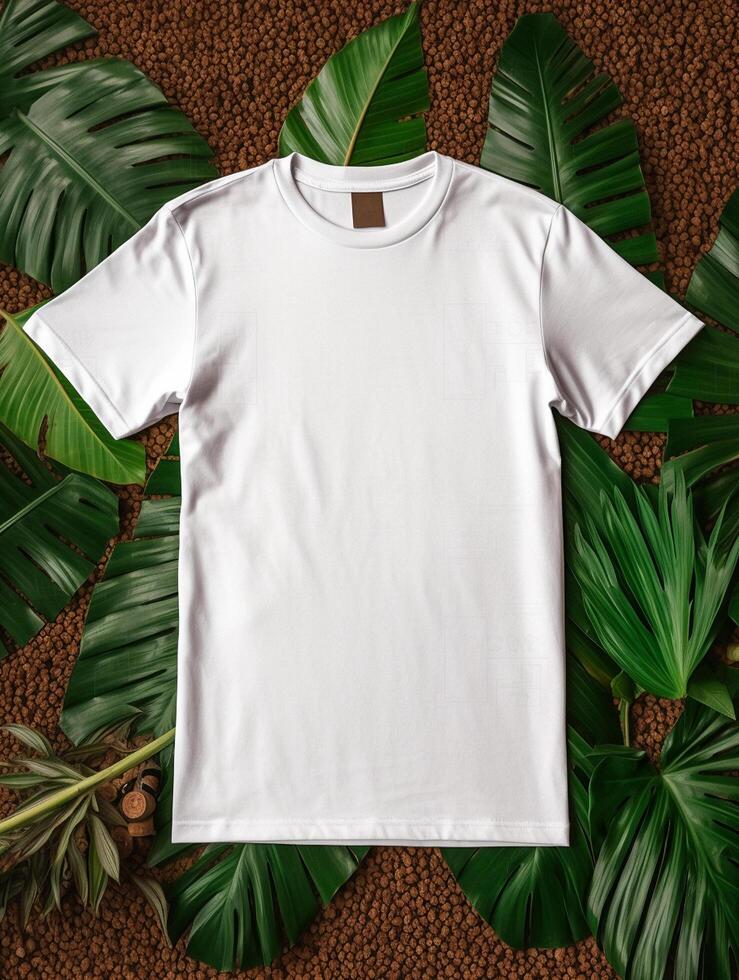 Professional White T-Shirt for Mockup Design photo
