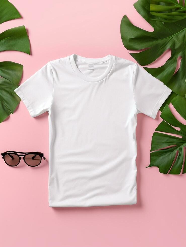 Professional White T-Shirt for Mockup Design Ai generated photo