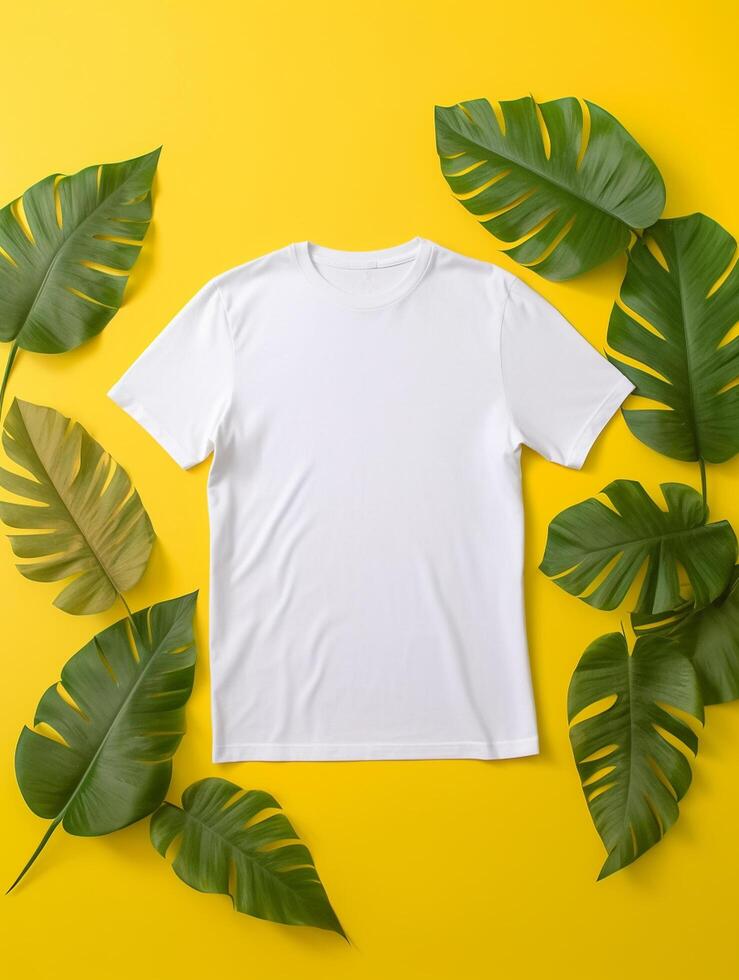 profesional blanco camiseta para Bosquejo diseño ai generado foto