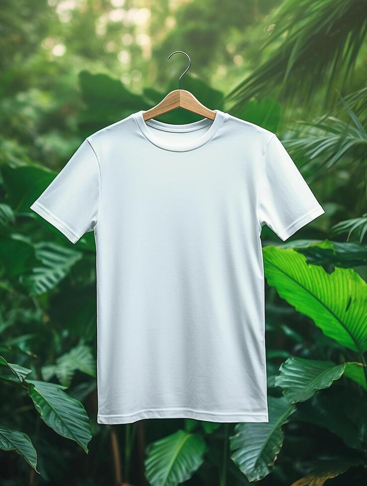 Professional White T-Shirt for Mockup Design photo