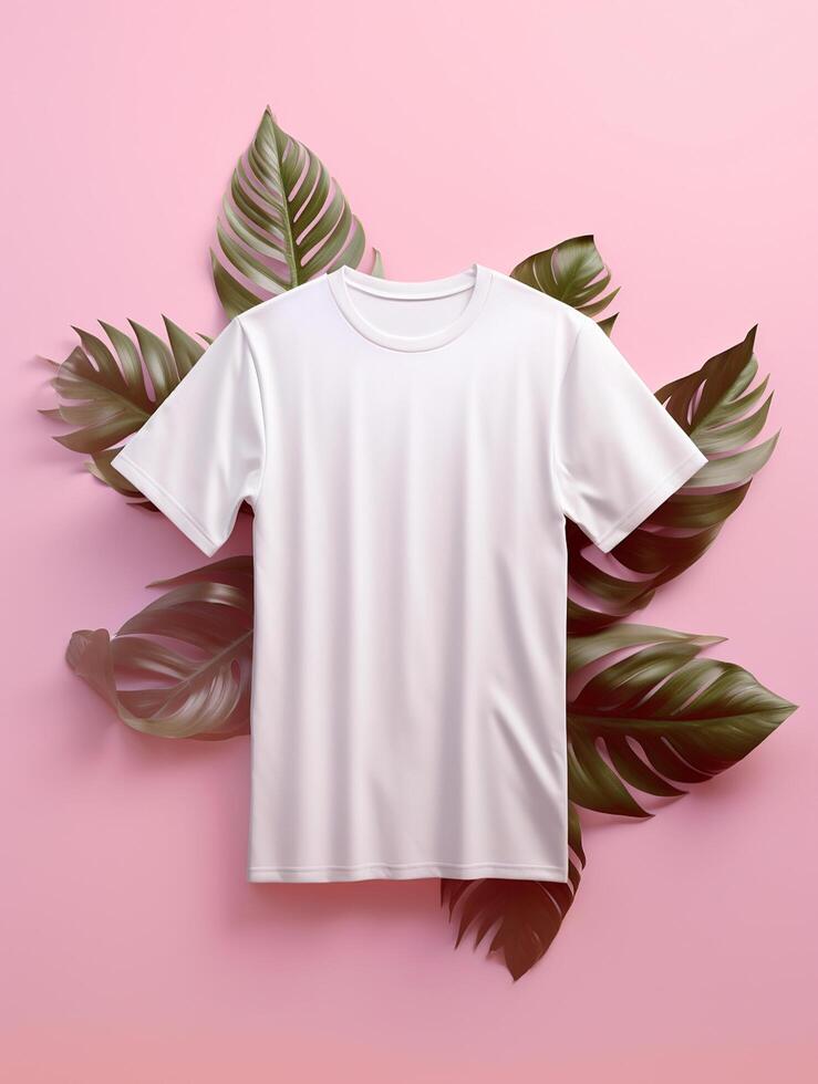 Professional White T-Shirt for Mockup Design photo