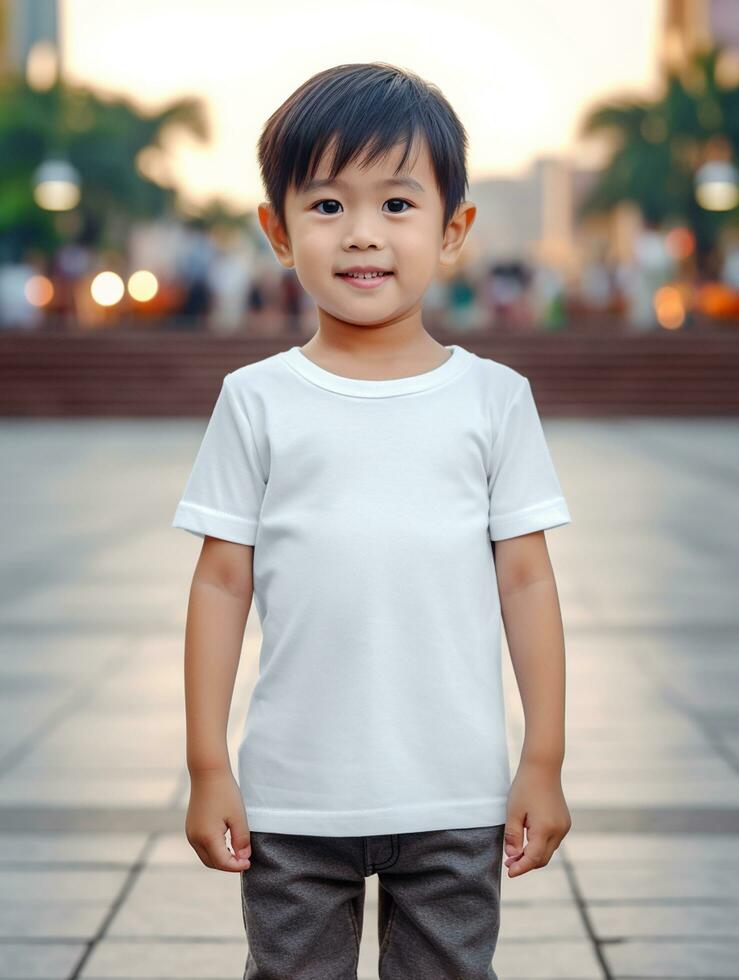 White baby T-shirt Free photo Ai generated