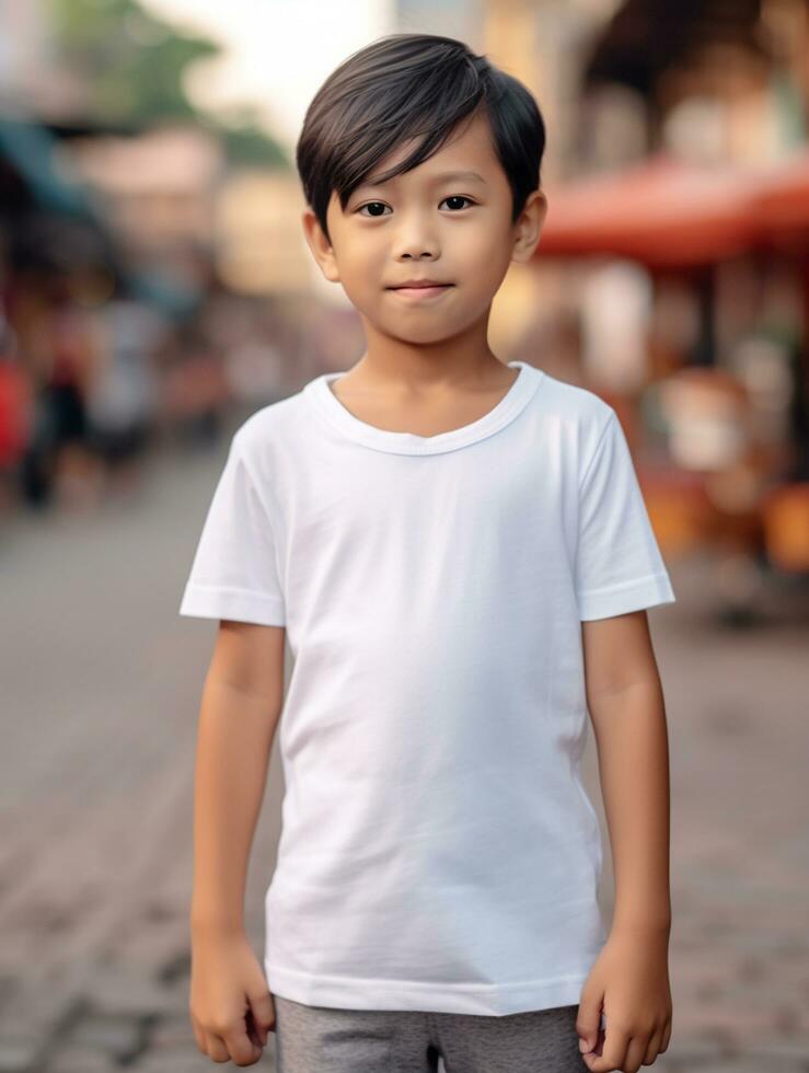 White baby T-shirt Free photo Ai generated