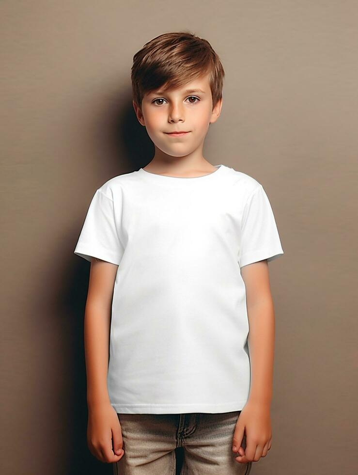 White baby T-shirt Free photo Ai generated