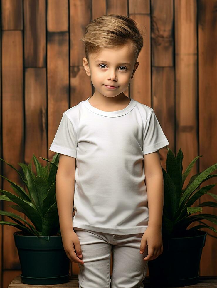 profesional blanco camiseta para Bosquejo diseño ai generado foto