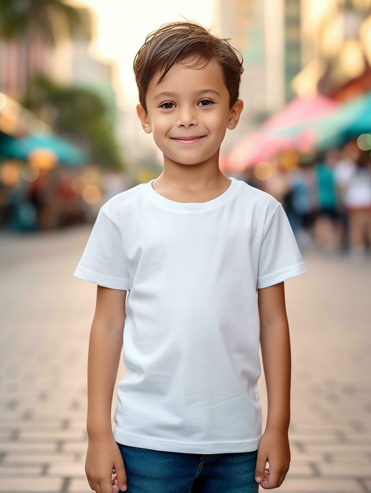 Professional White T-Shirt for Mockup Design Ai generated photo