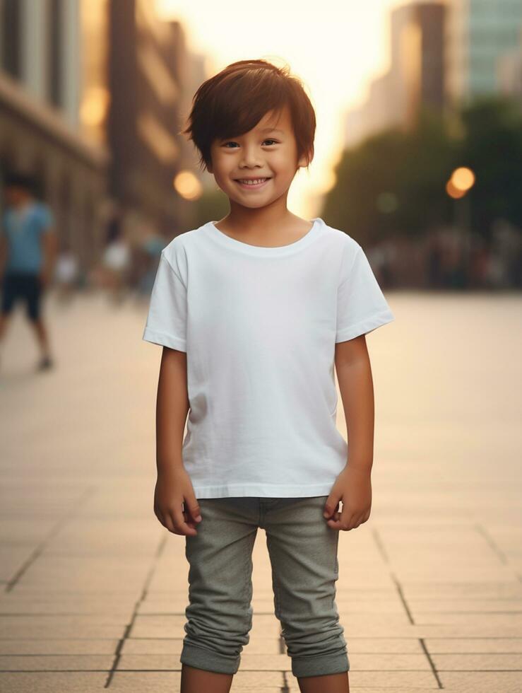 Professional White T-Shirt for Mockup Design Ai generated photo