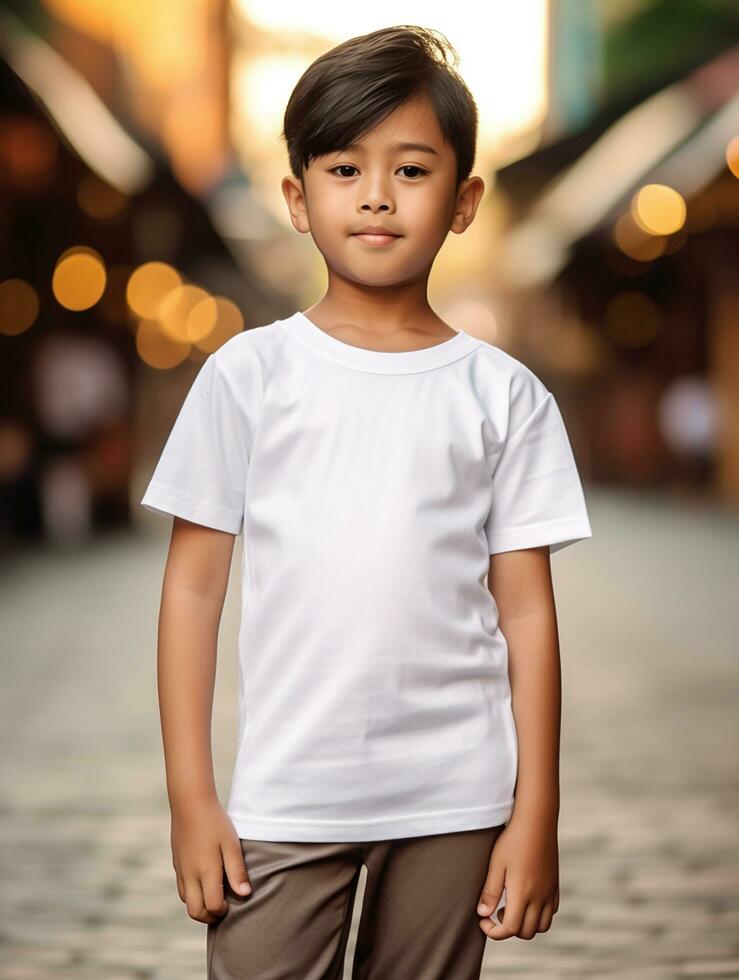 Professional White T-Shirt for Mockup Design Ai generated photo