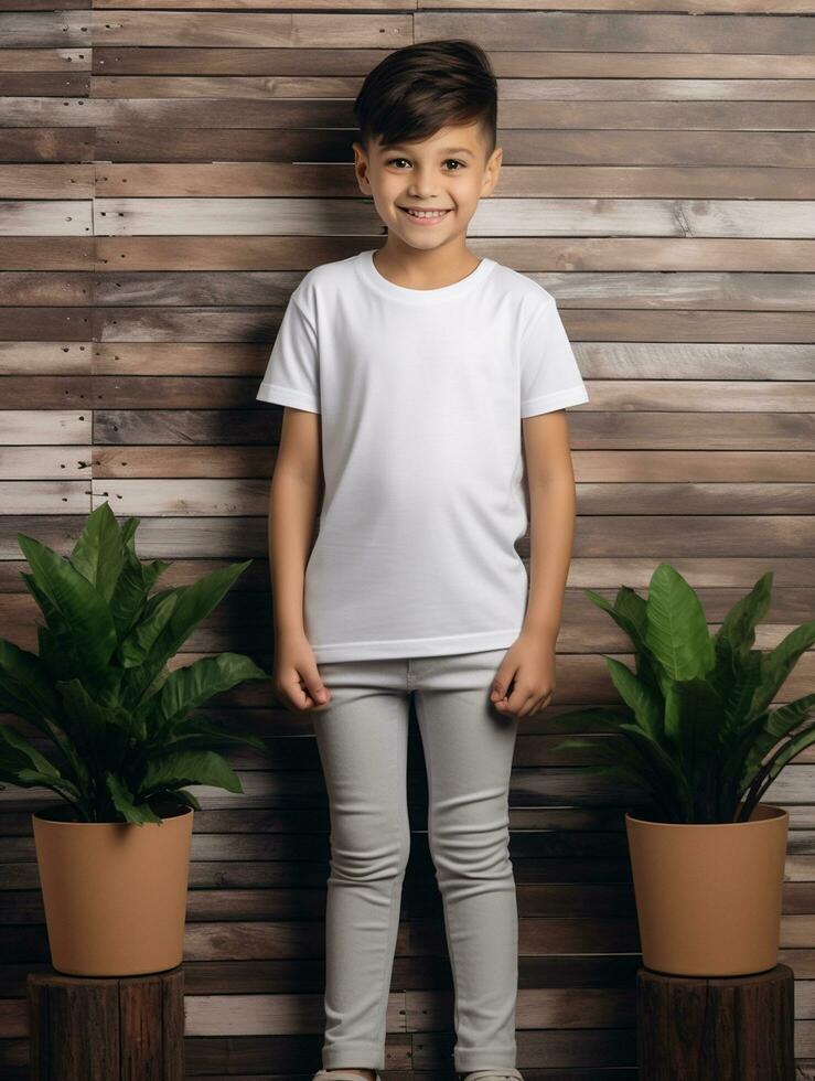 Professional White T-Shirt for Mockup Design Ai generated photo