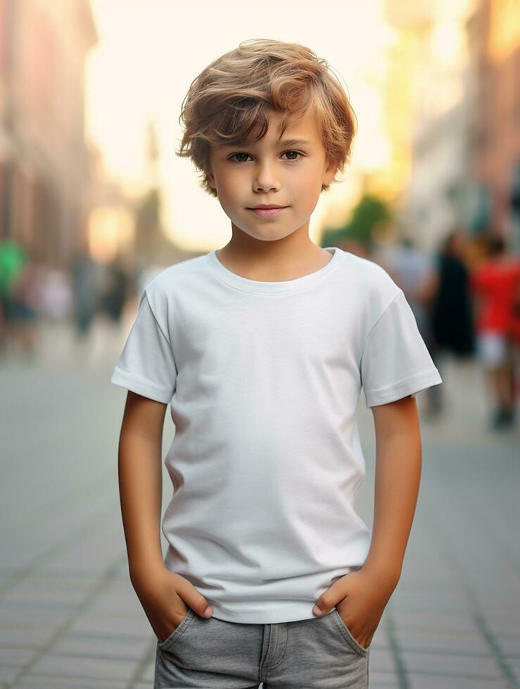 White baby T-shirt Free photo Ai generated