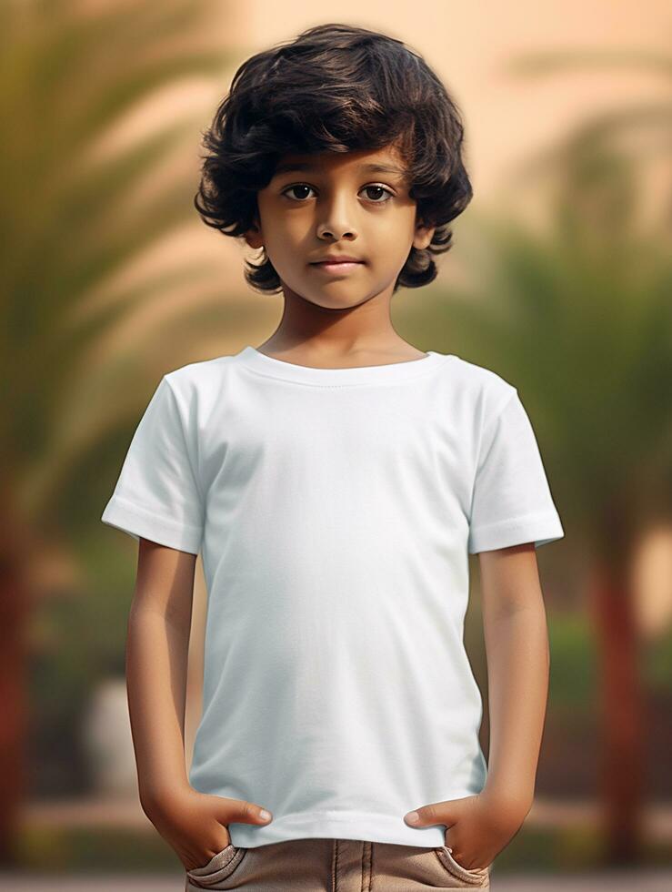 White baby T-shirt Free photo Ai generated