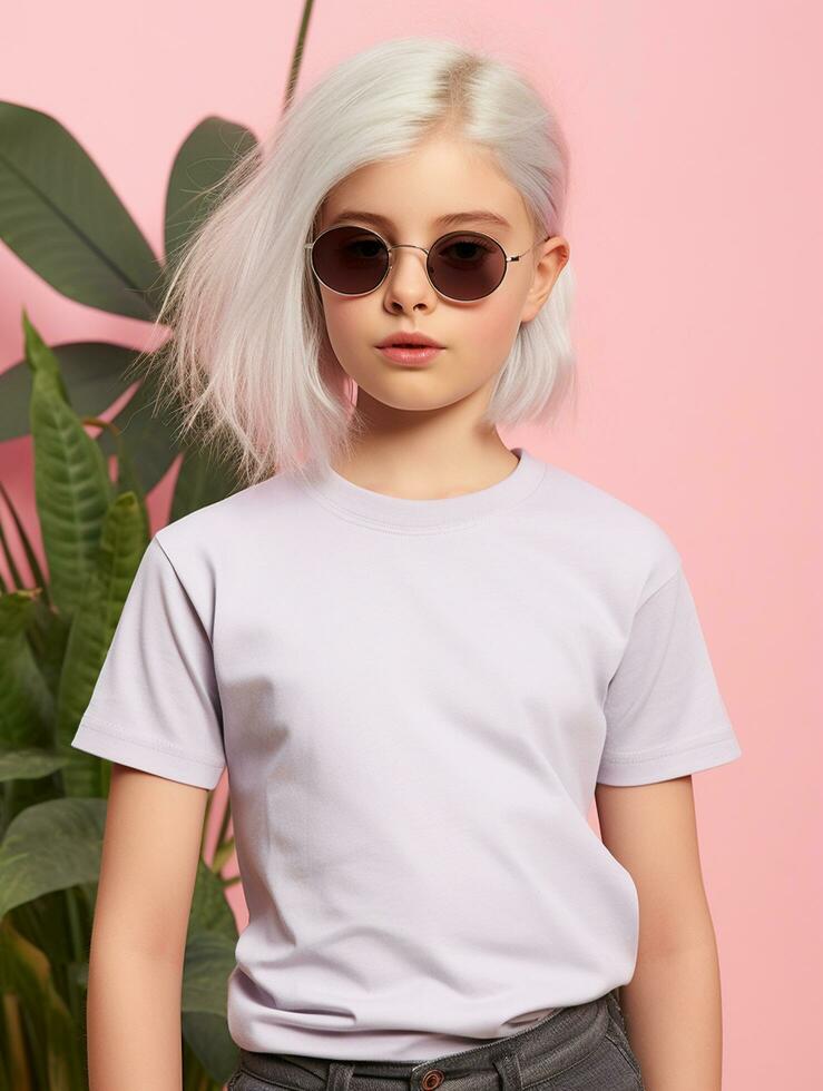 Blank t-shirt for mockup design Ai generated photo