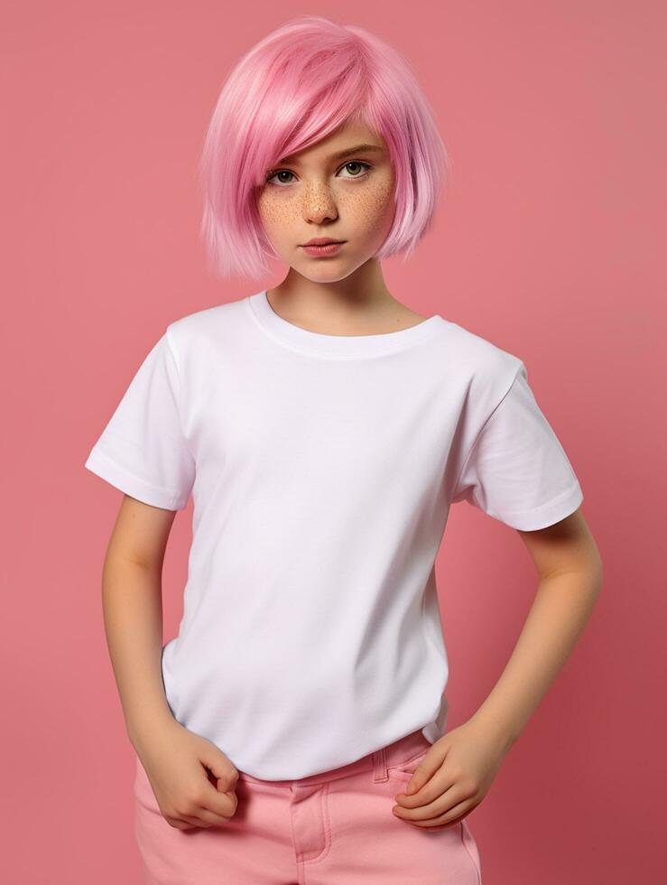 Blank t-shirt for mockup design Ai generated photo