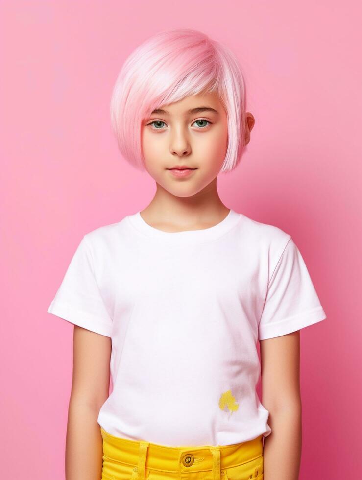 Blank t-shirt for mockup design Ai generated photo