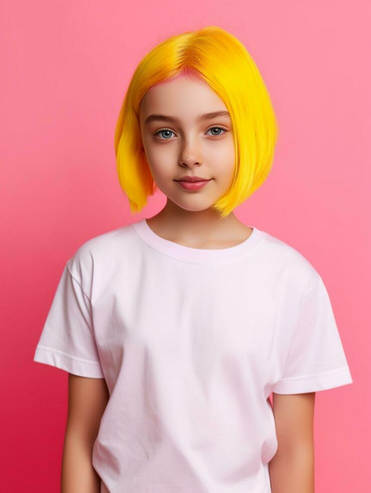 Blank t-shirt for mockup design Ai generated photo