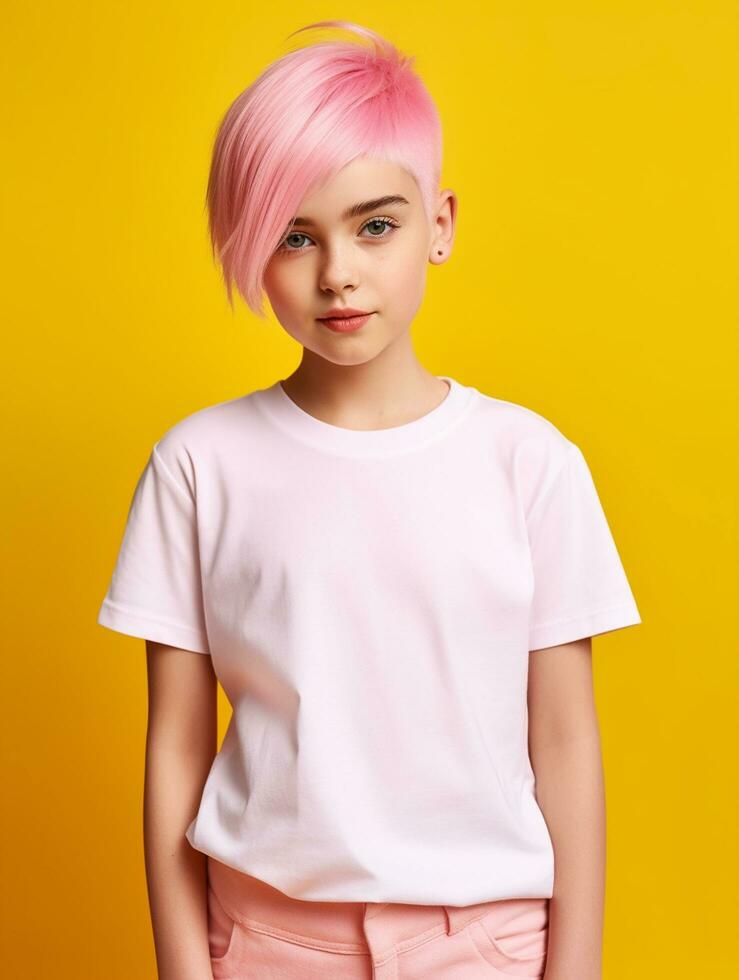 Blank t-shirt for mockup design Ai generated photo