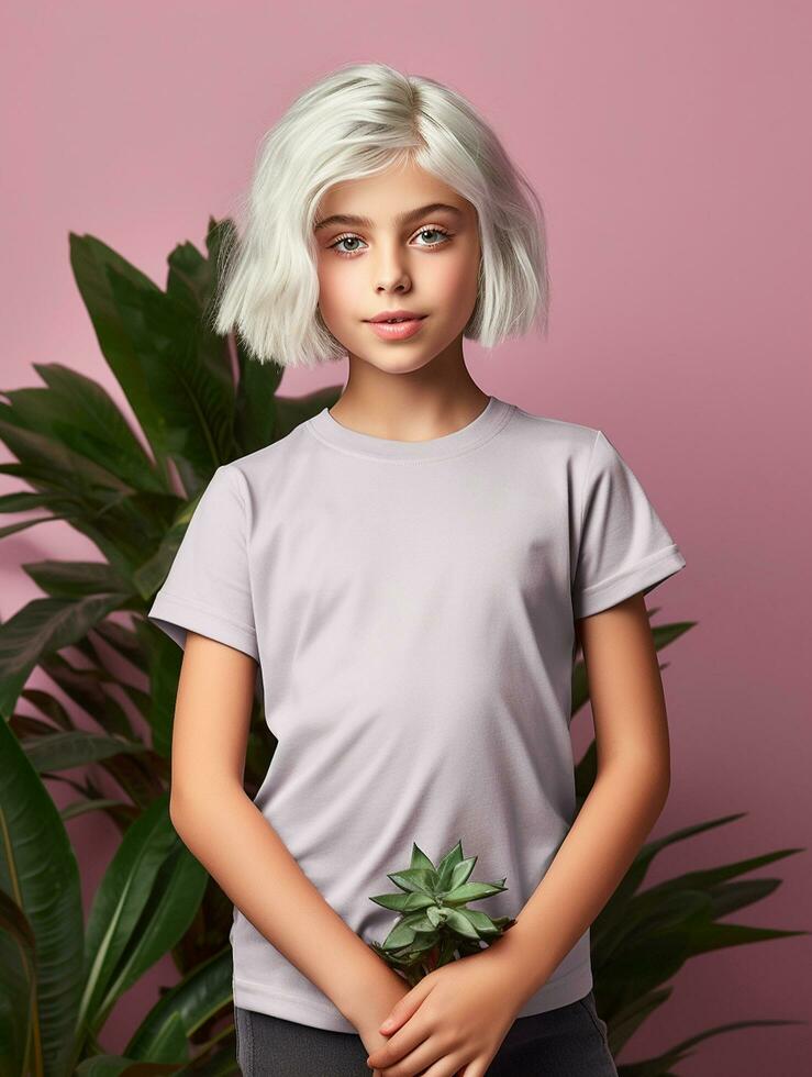 Blank t-shirt for mockup design Ai generated photo