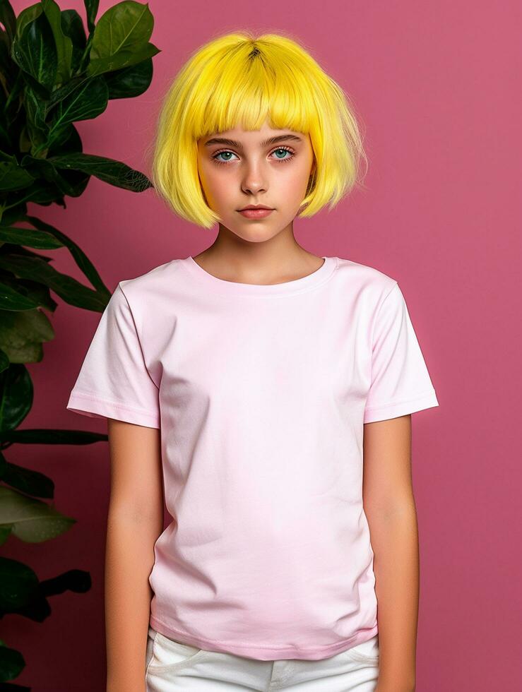 White Blank baby T-shirt Ai generated photo