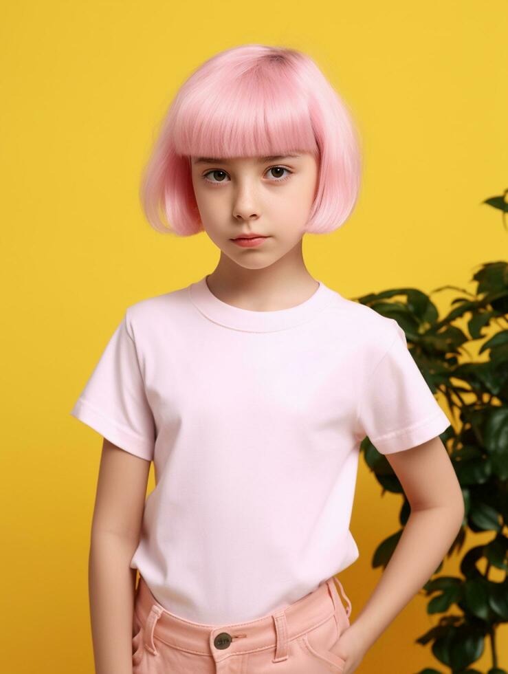 White Blank baby T-shirt Ai generated photo
