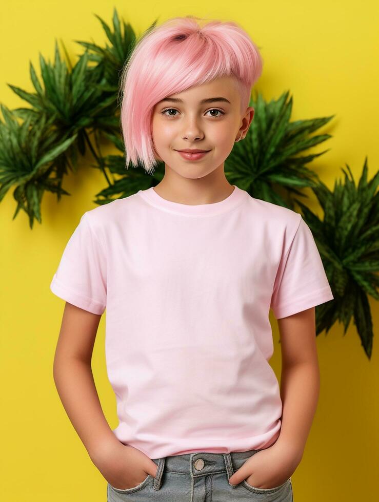 White Blank baby T-shirt Ai generated photo