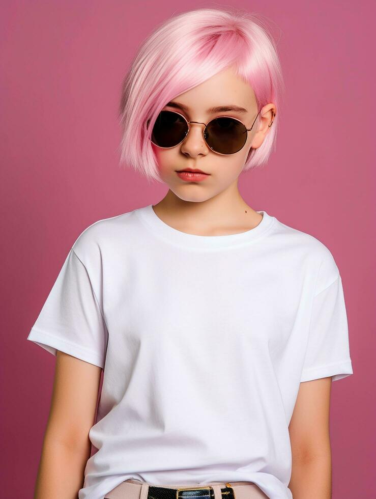 White Blank baby T-shirt Ai generated photo