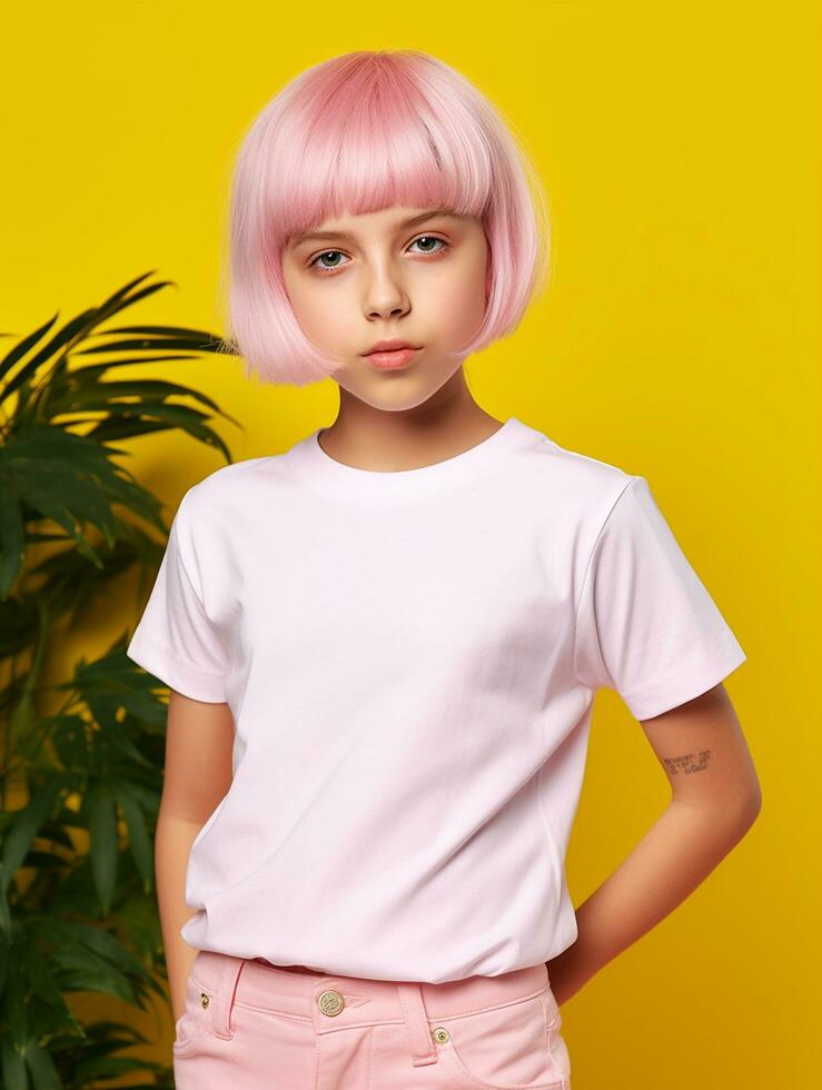 White Blank baby T-shirt Ai generated photo