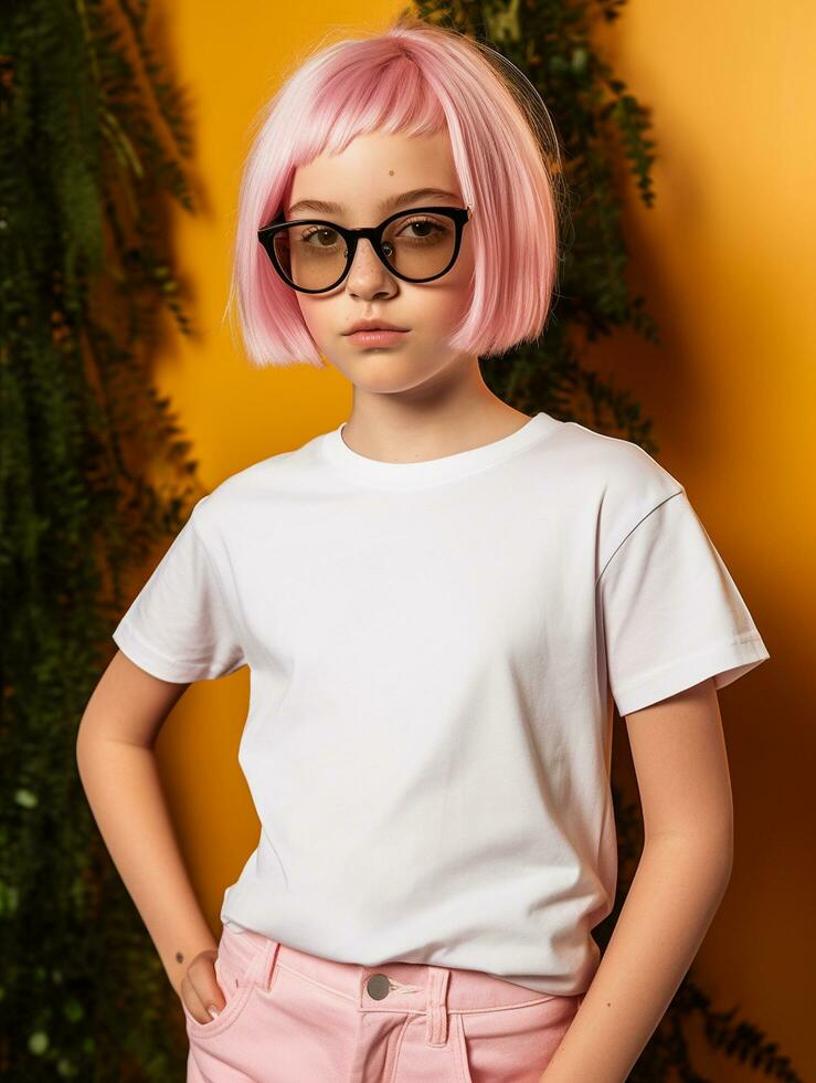 White Blank baby T-shirt Ai generated photo
