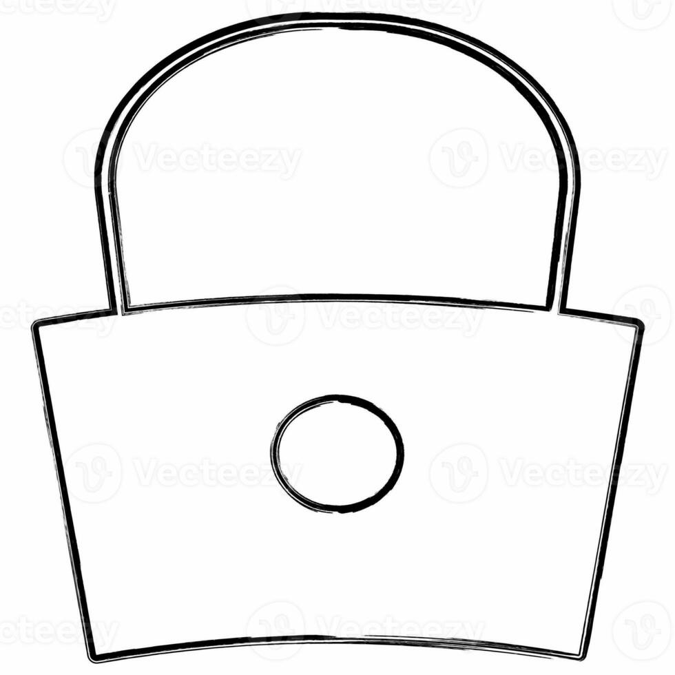 Lock icon for decoration and design. photo