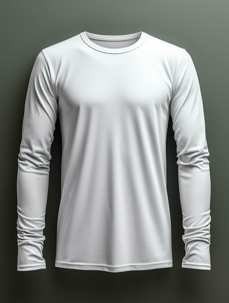 Blank white t-shirt for mockup design AI Generative photo