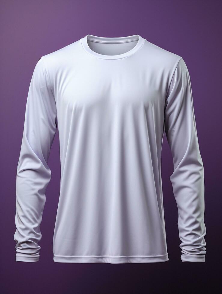 Blank white t-shirt for mockup design AI Generative photo