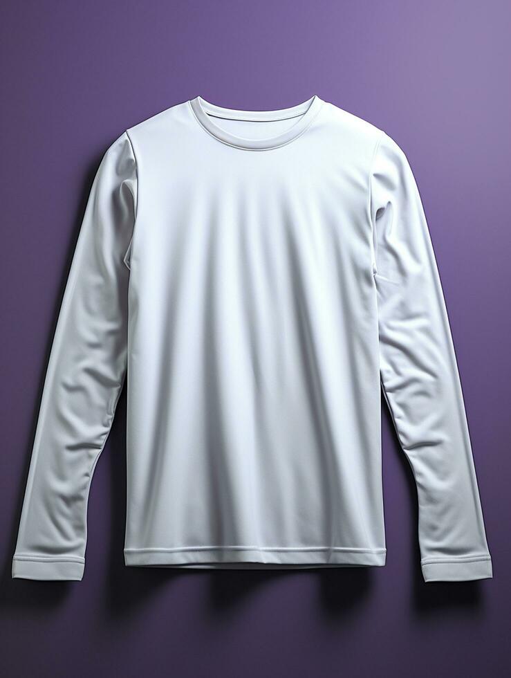 Blank white t-shirt for mockup design AI Generative photo