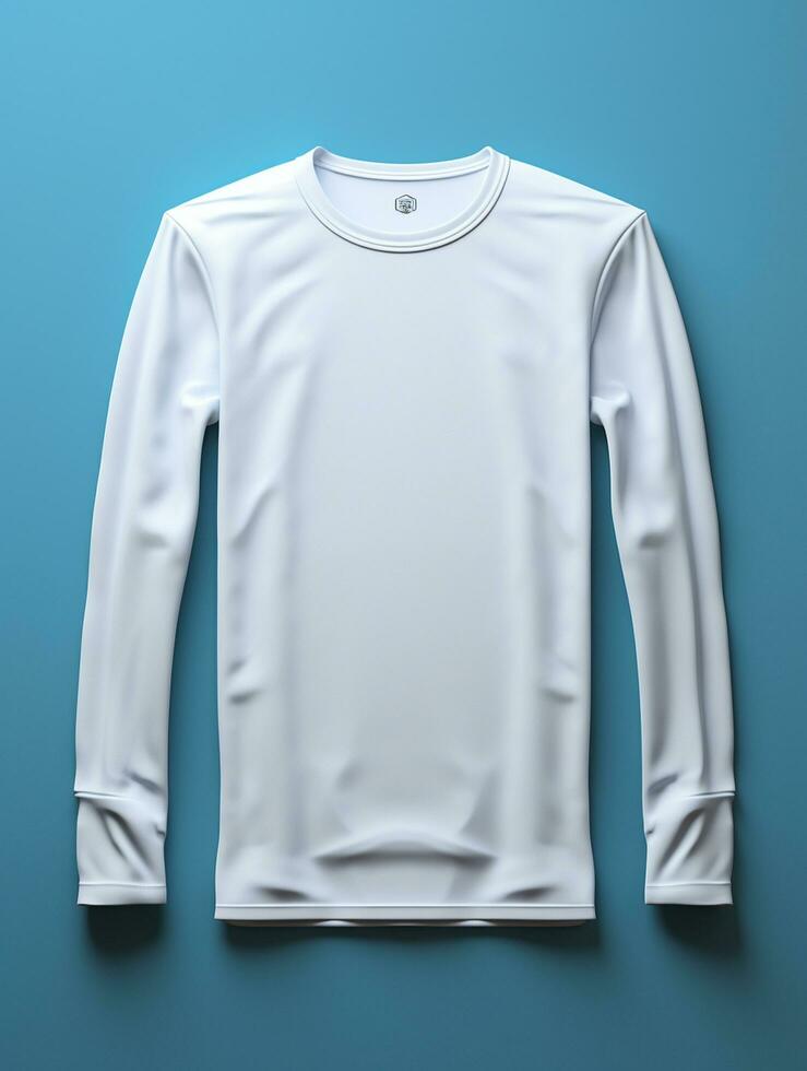 Blank white t-shirt for mockup design AI Generative photo