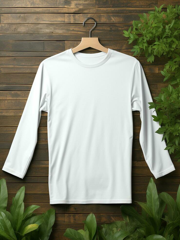 Professional White T-Shirt for Mockup Design AI Generative photo