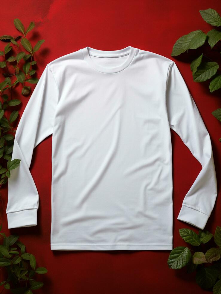 Professional White T-Shirt for Mockup Design AI Generative photo