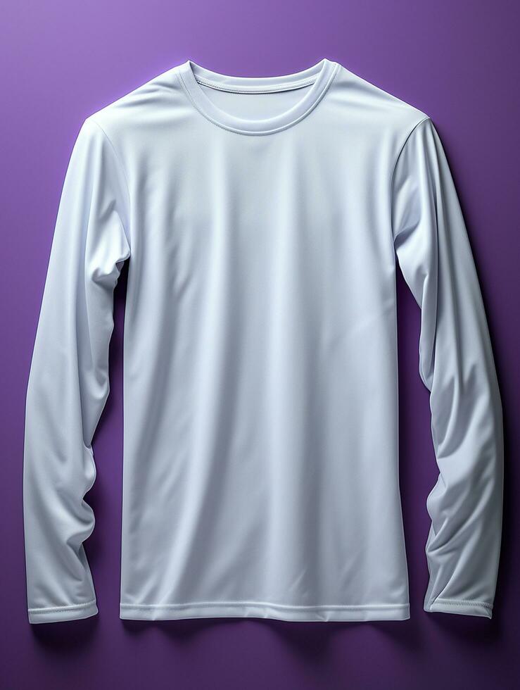 Men blank  white t-shirt for mockup design AI Generative photo