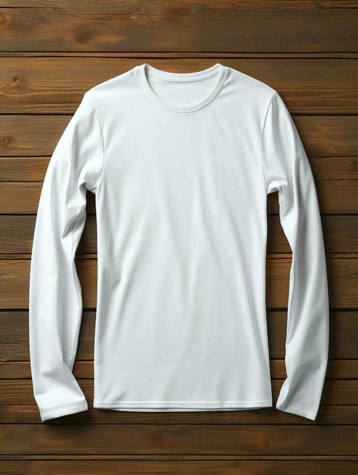 Men blank  white t-shirt for mockup design AI Generative photo