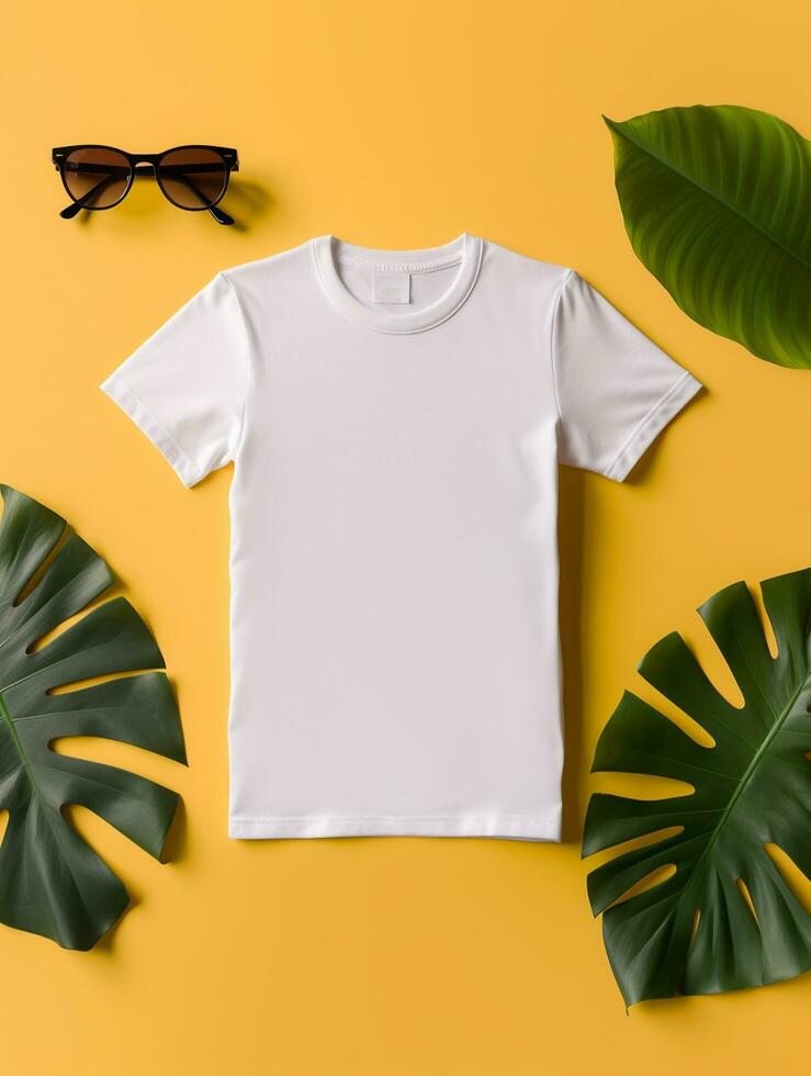 Professional White T-Shirt for Mockup Design Ai generated photo