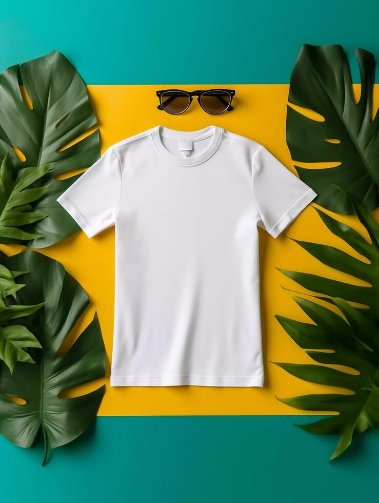 Professional White T-Shirt for Mockup Design Ai generated photo