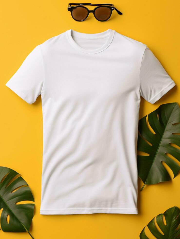 profesional blanco camiseta para Bosquejo diseño ai generado foto