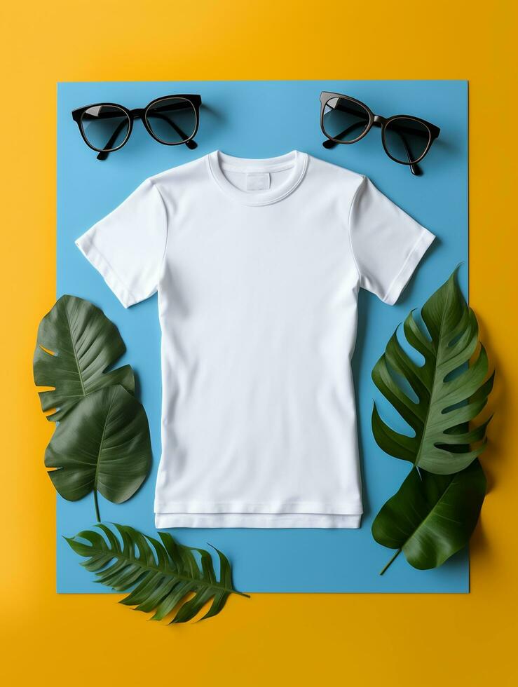 Professional White T-Shirt for Mockup Design Ai generated photo