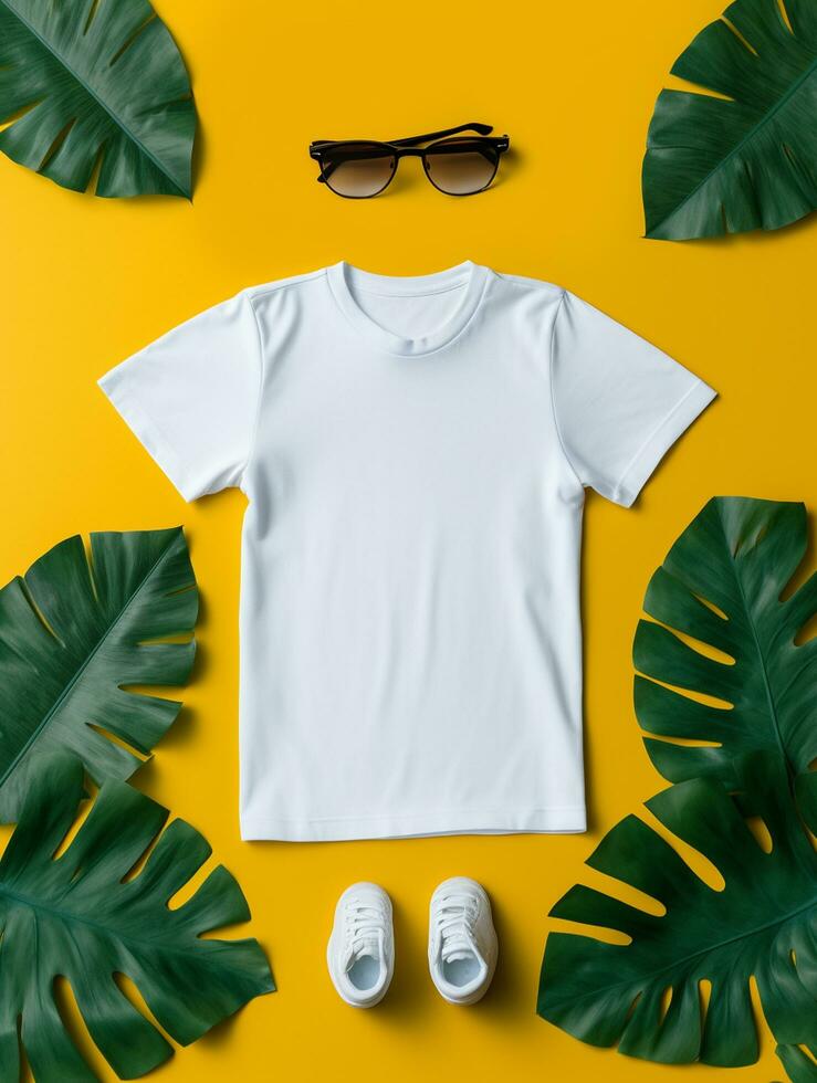 Professional White T-Shirt for Mockup Design Ai generated photo