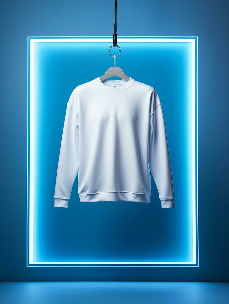 Professional White T-Shirt for Mockup Design Ai generated photo